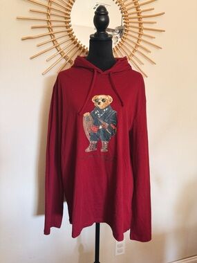 NWT Polo Ralph Lauren Polo Bear Jersey Hooded Tee